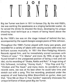 Big Joe Turner With Mike Bloomfield : Live: Shake Rattle And Roll (CD, Album, RE, RM)
