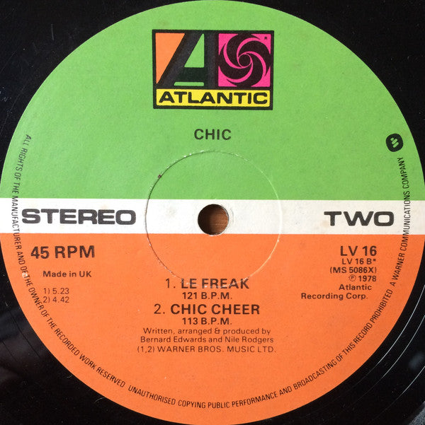 Chic : I Want Your Love / Le Freak / Chic Cheer (12", Single, WEA)