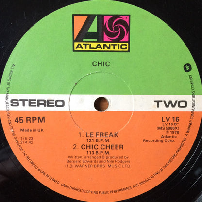 Chic : I Want Your Love / Le Freak / Chic Cheer (12", Single, WEA)