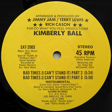 Captain Rapp / Kimberly Ball : Bad Times (I Can't Stand It) (12", RP)