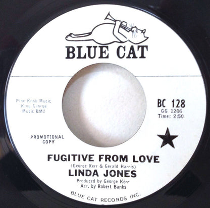 Linda Jones : Fugitive From Love (7", Single, Promo)