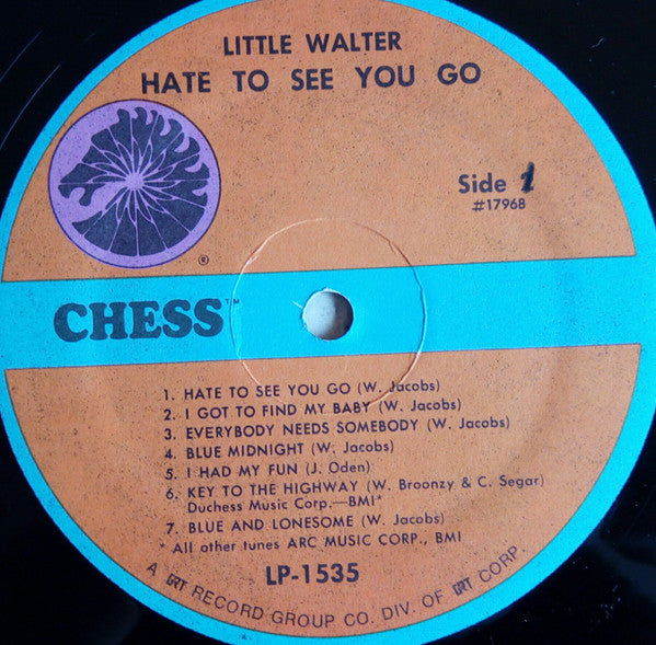 Little Walter : Hate To See You Go (LP, Comp, RE)