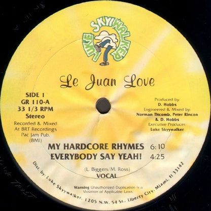 Le Juan Love : Everybody Say Yeah (12")