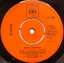 The O'Jays : Back Stabbers (7", Single)