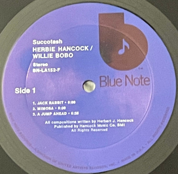 Herbie Hancock / Willie Bobo : Succotash (LP, Album, RE)