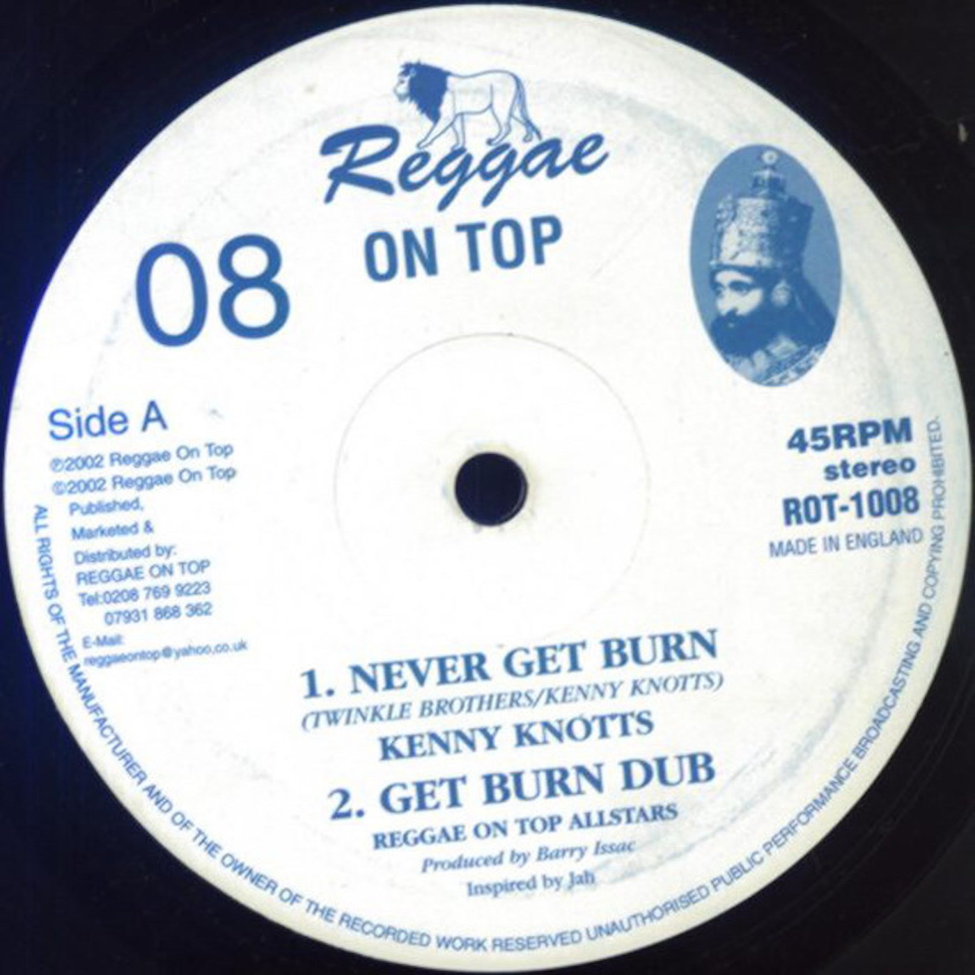 Kenny Knotts - Never Get Burn / Soldiers of Jah (10")