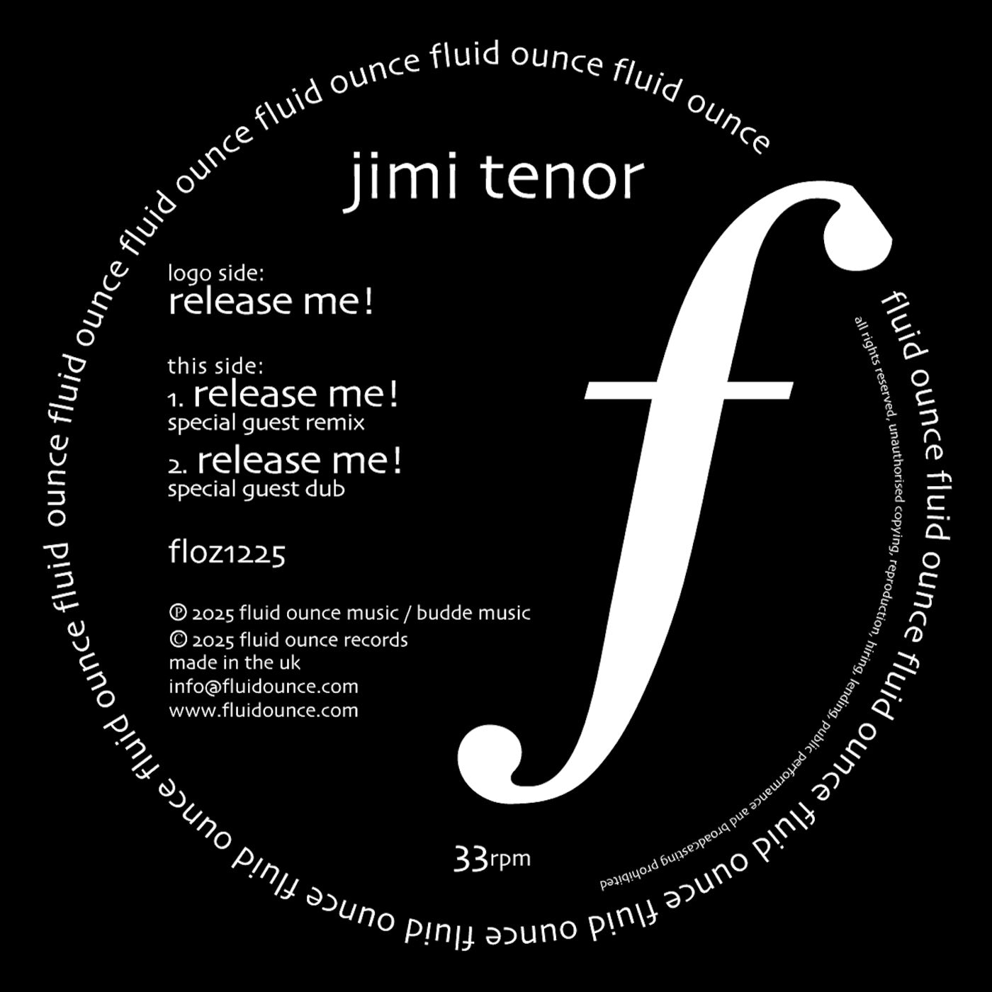 Jimi Tenor & Special Guest - Release Me! (12")