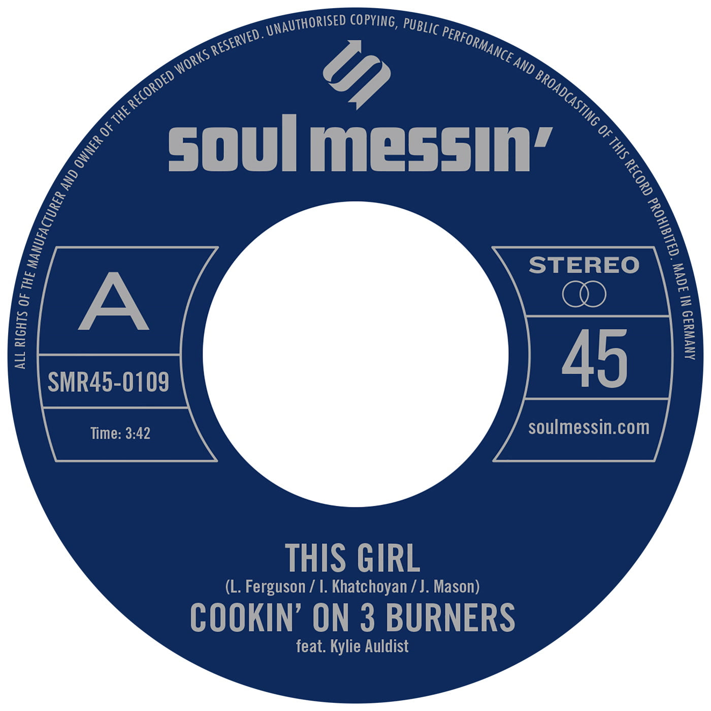 Cookin' On 3 Burners - This Girl b/w Four 'n Twenty (7")