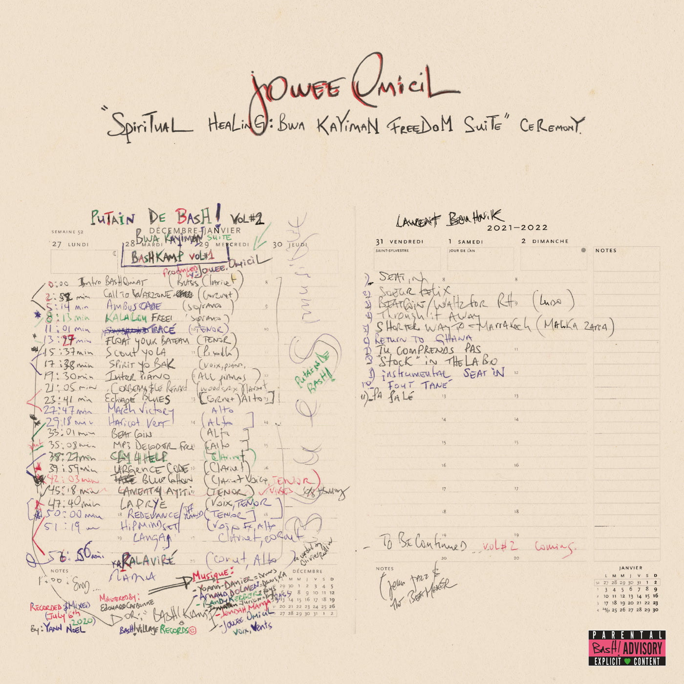 Jowee Omicil - SpiriTuaL HeaLinG: Bwa KaYimaN FreeDoM Suite - Vinyl Deluxe Edition - BLu & ReD (LP)
