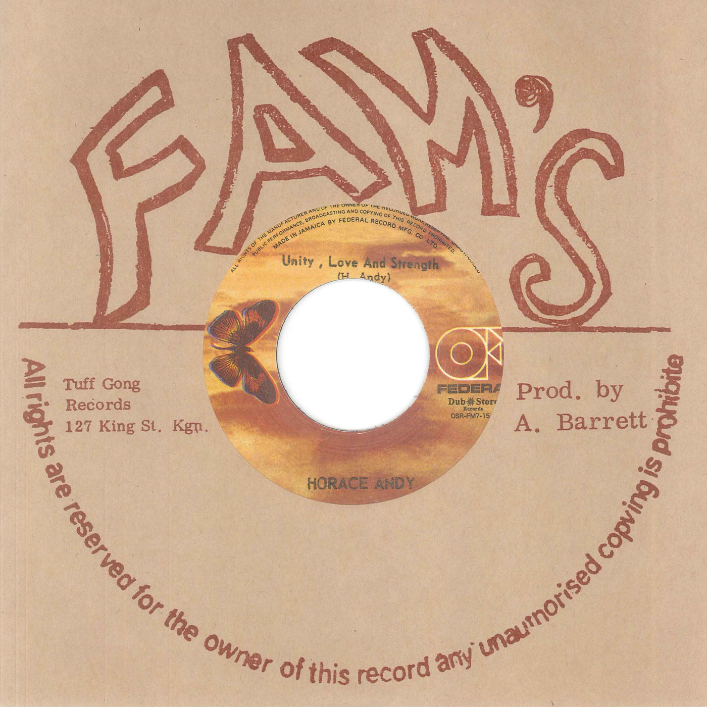 Horace Andy - Unity, Love and Strength (7")