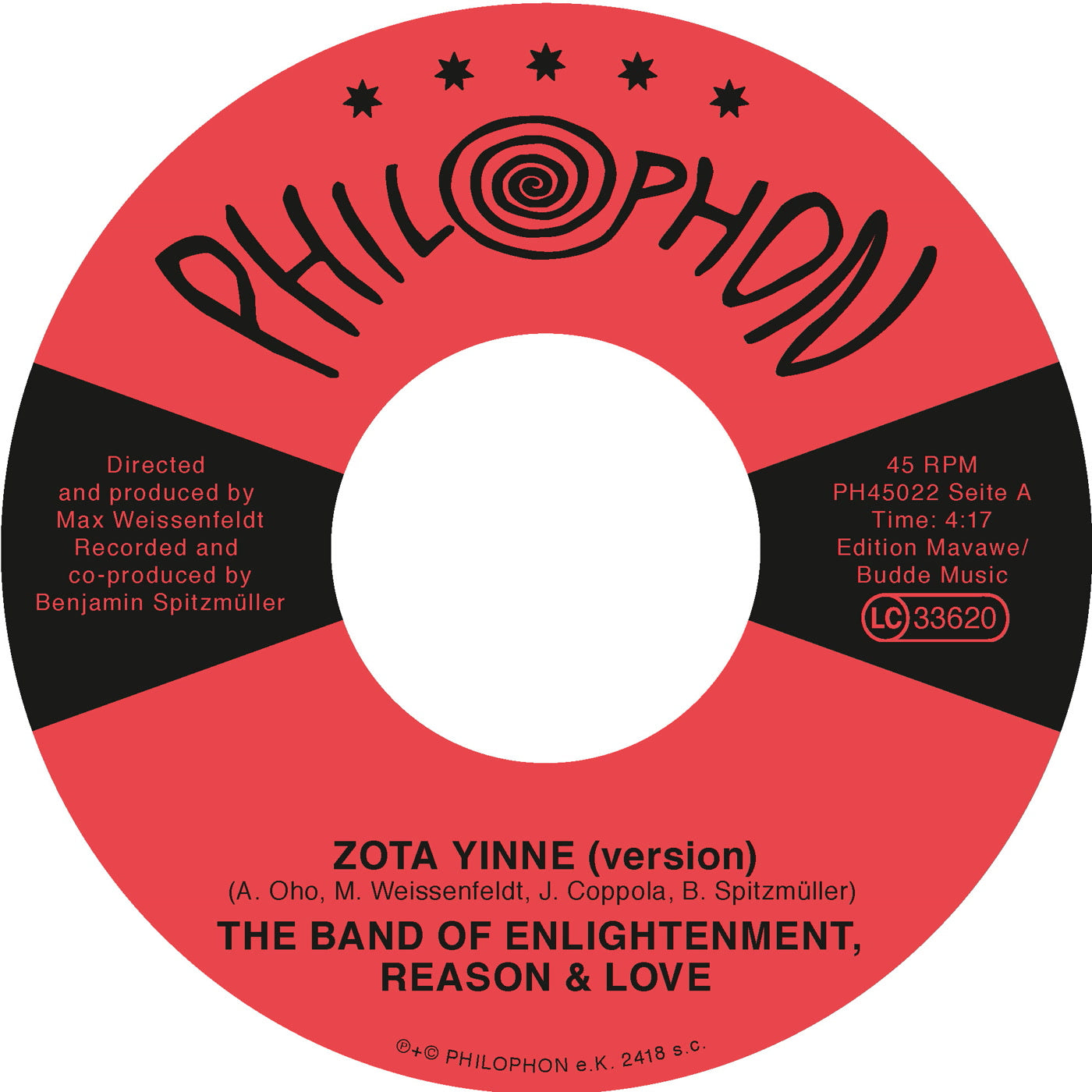 The Band of Enlightenment Reason & Love - Zota Yinne (Version) (7")