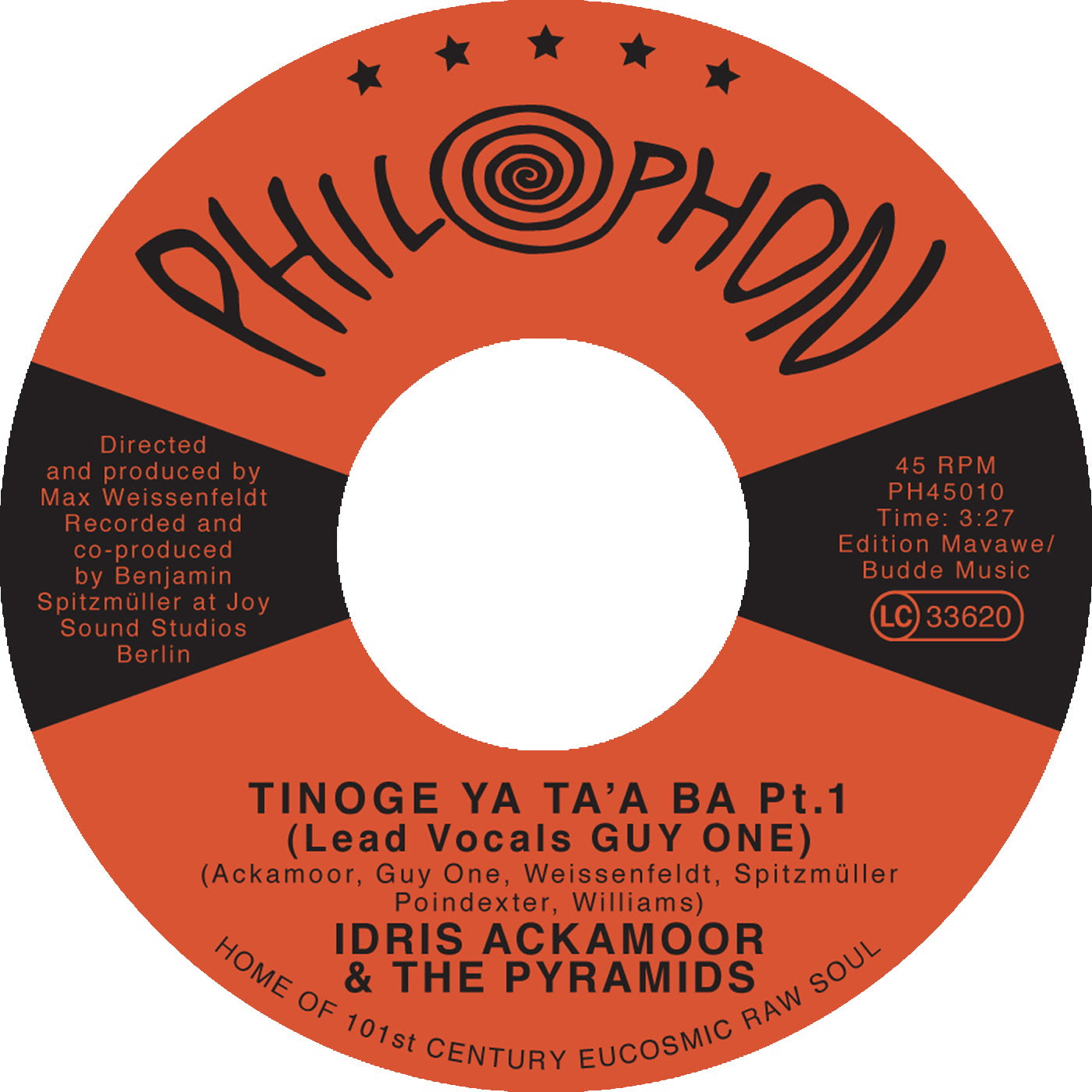 Idris Ackamoor & The Pyramids - Tinoge Ya Ta'a Ba, Pt. 1 & 2 (7")