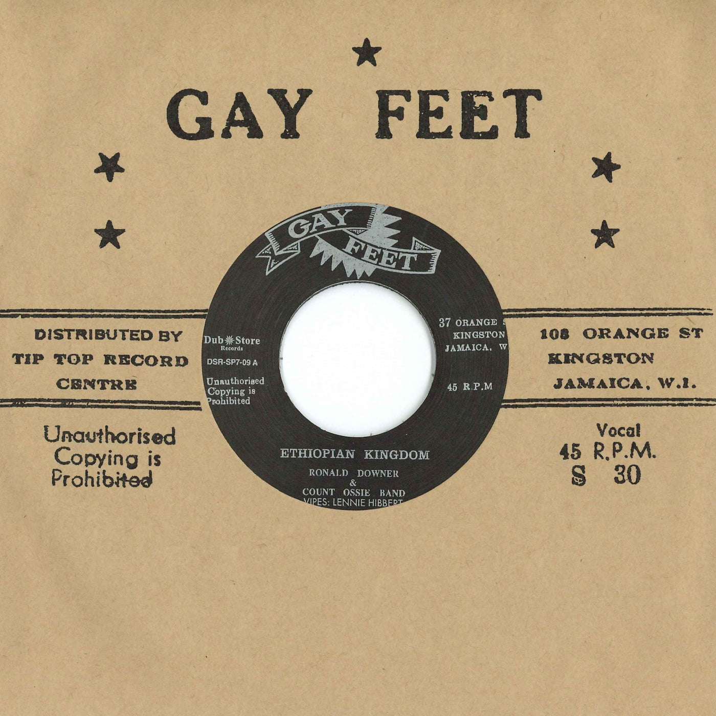 Ronald Downer, Count Ossie & Lennie Hibbert - Ethiopian Kingdom (7")