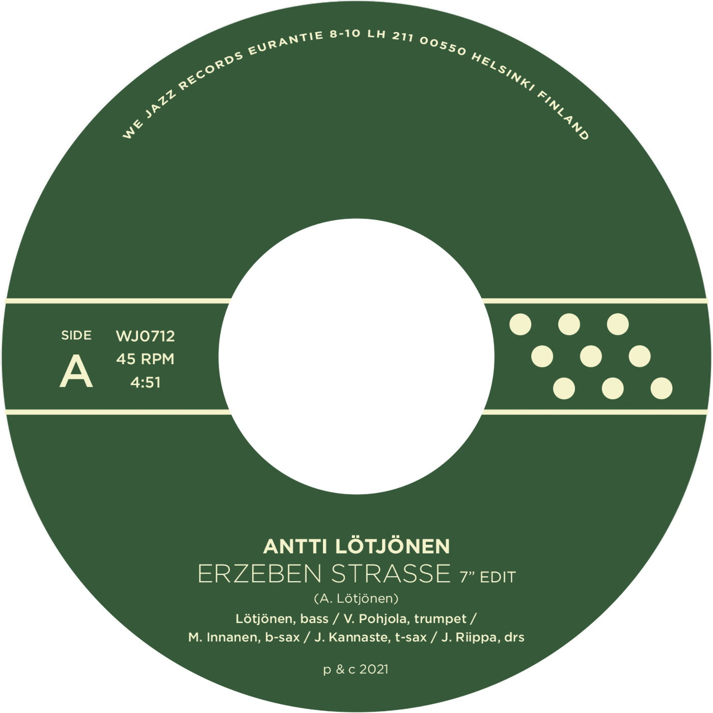 Antti Lötjönen & Koma Saxo - Erzeben Strasse / Erzeben Koma (7")