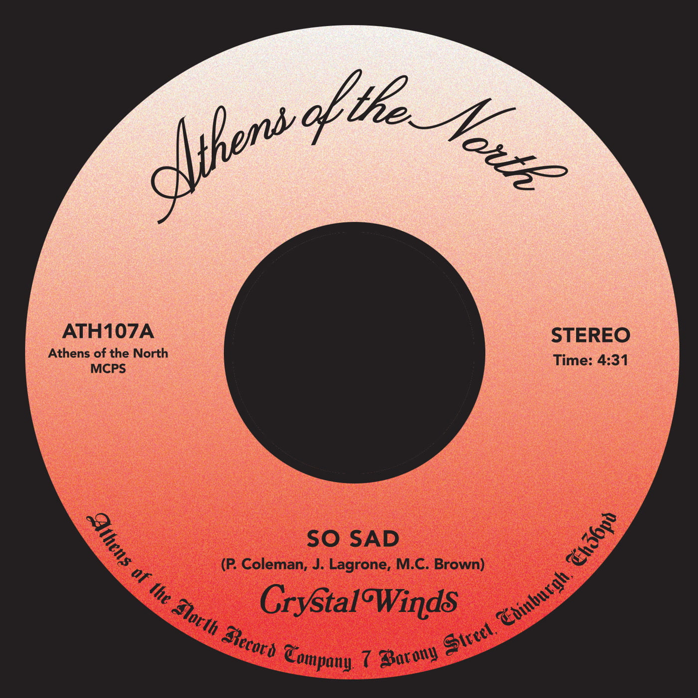 Crystal Winds - So Sad (7")