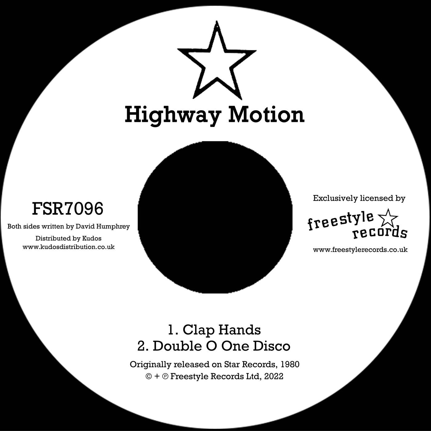Highway Motion - Clap Hands / Double O One Disco (7")