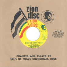 Sons of Negus - Zion We Want to Go (7")