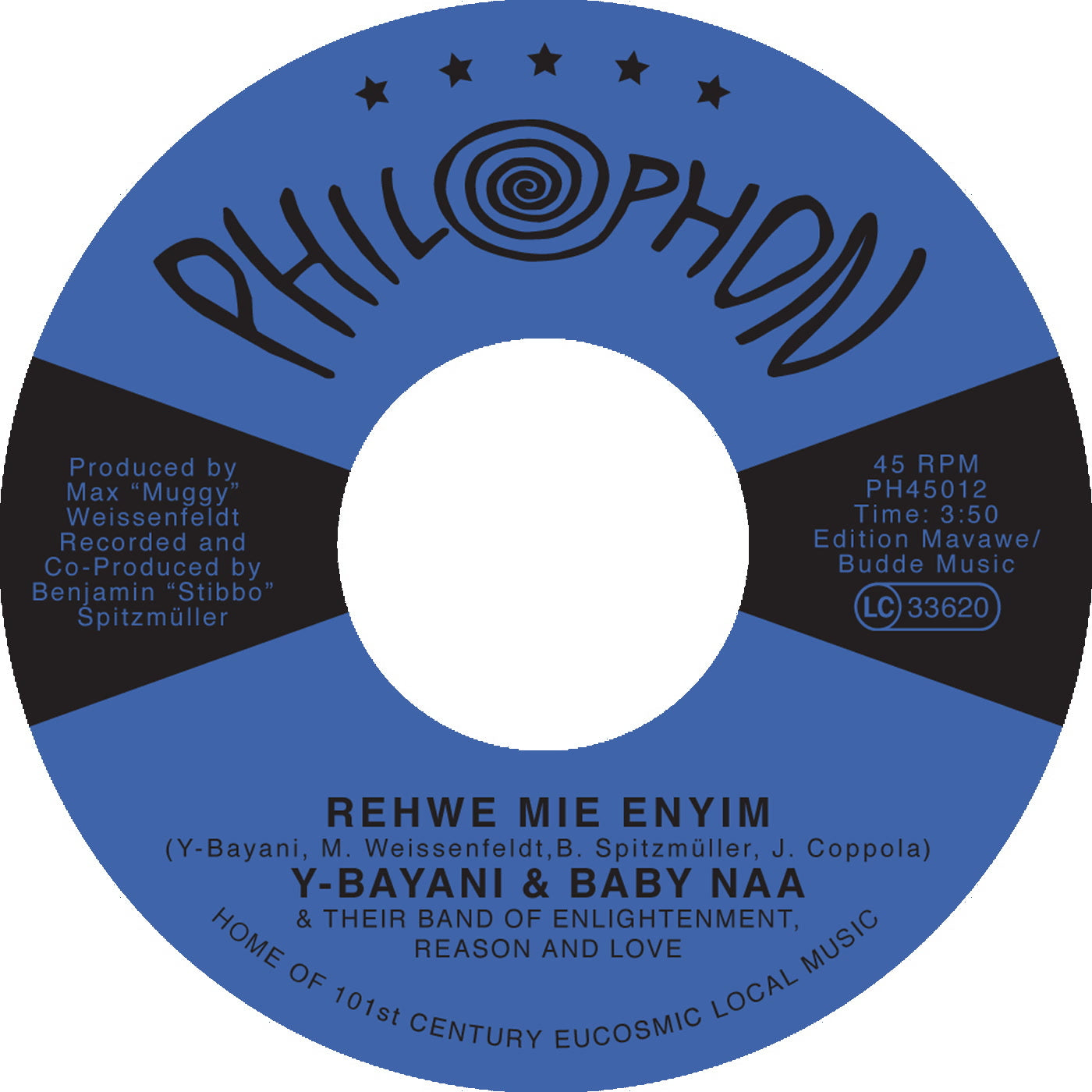 Y-Bayani and Baby Naa & their Band of Enlightenment Reason and Love - Rehwe Mie Enyim (7")