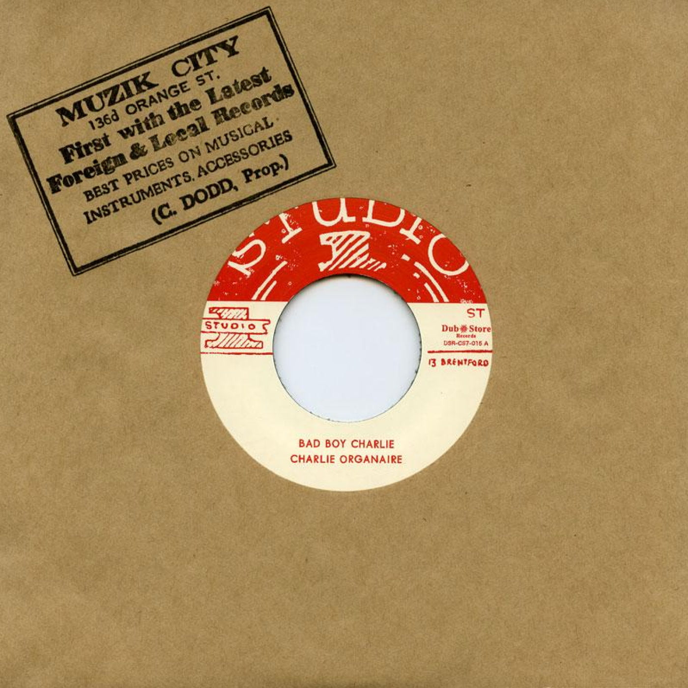 Charlie Organaire & The Soul Brothers - Bad Boy Charlie / Thunderball (7")