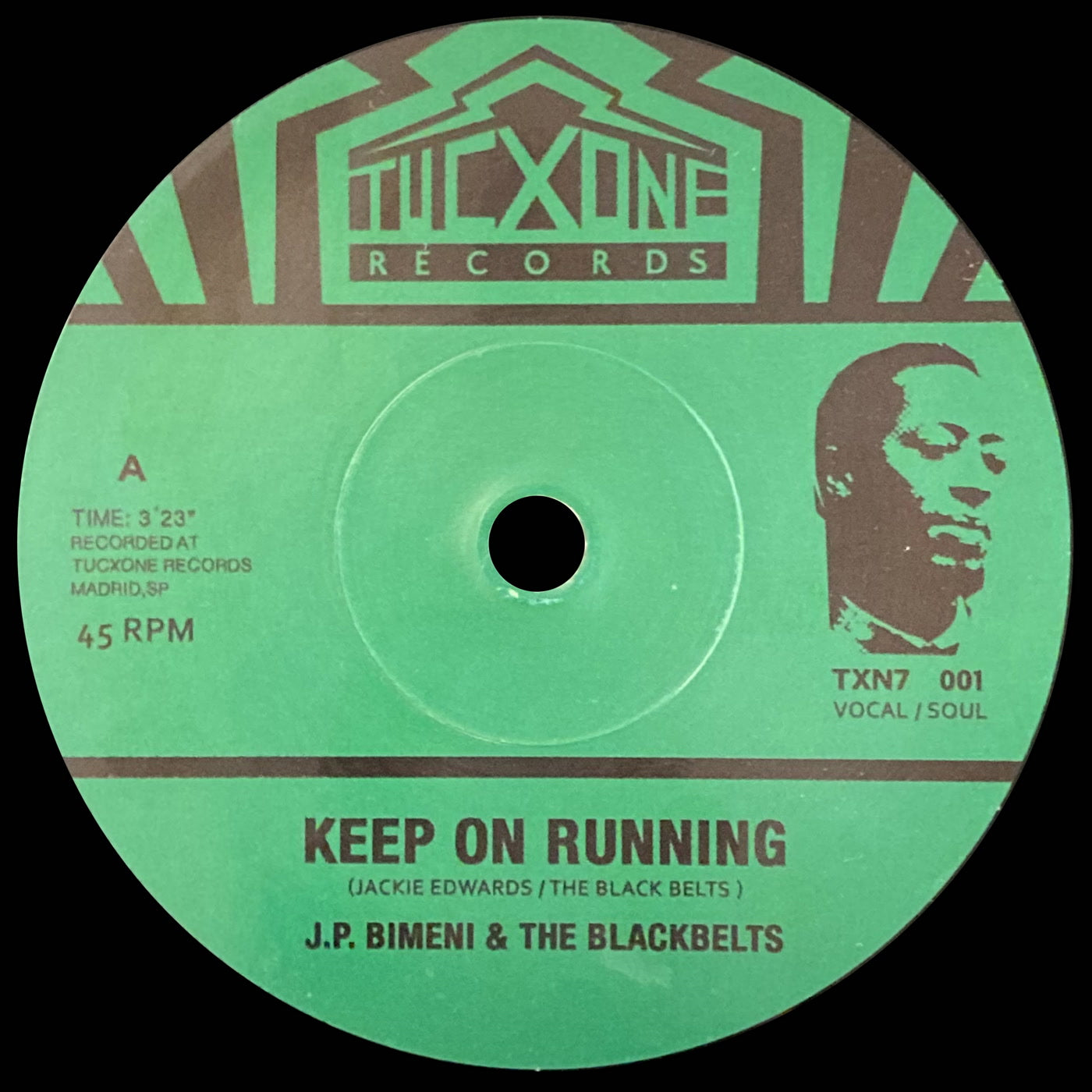 J.P. Bimeni & The Black Belts - Keep On Running (7")