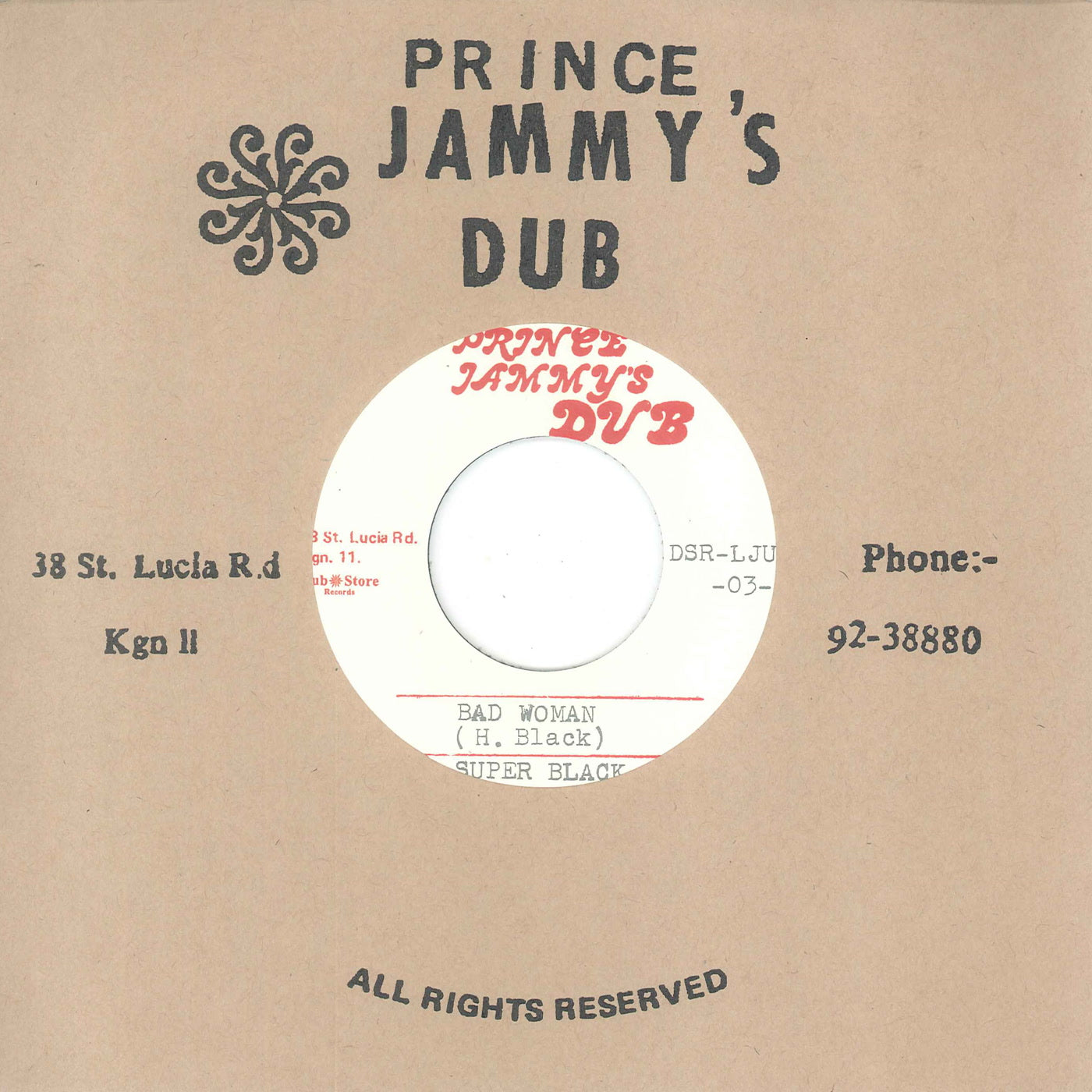 Super Black & Prince Jammys - Bad Woman (7")
