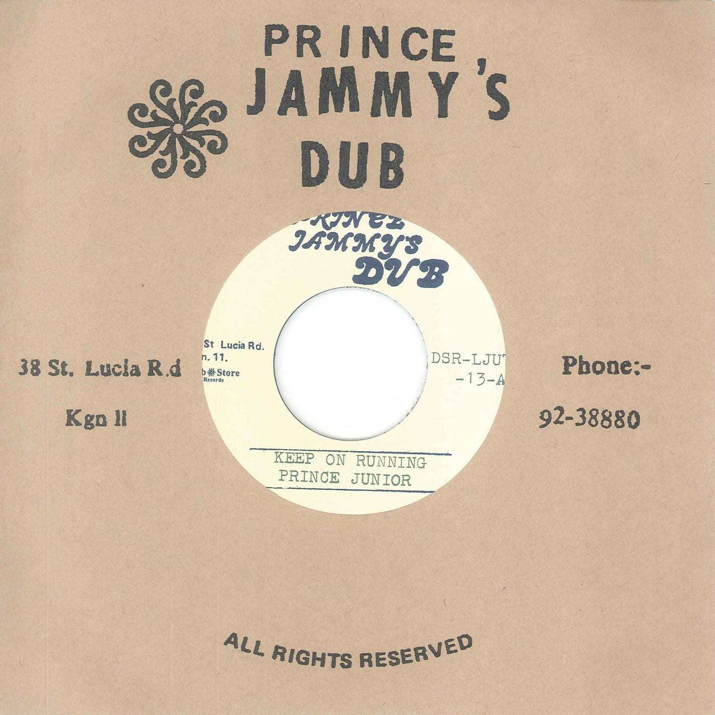 Prince Junior & Prince Jammys - Keep on Running (7")