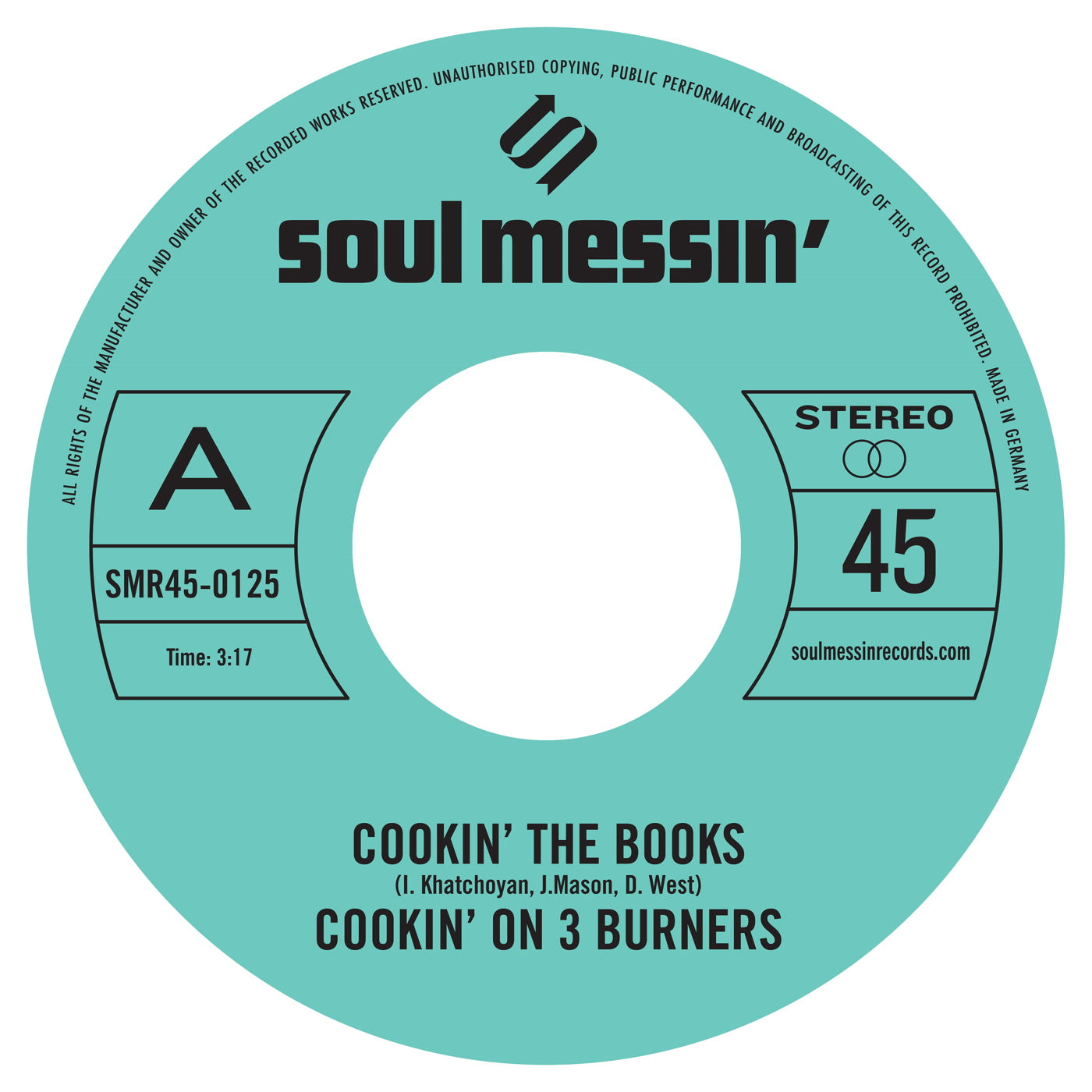 Cookin' On 3 Burners - Cookin' the Books / Give a Little Bit More (7")