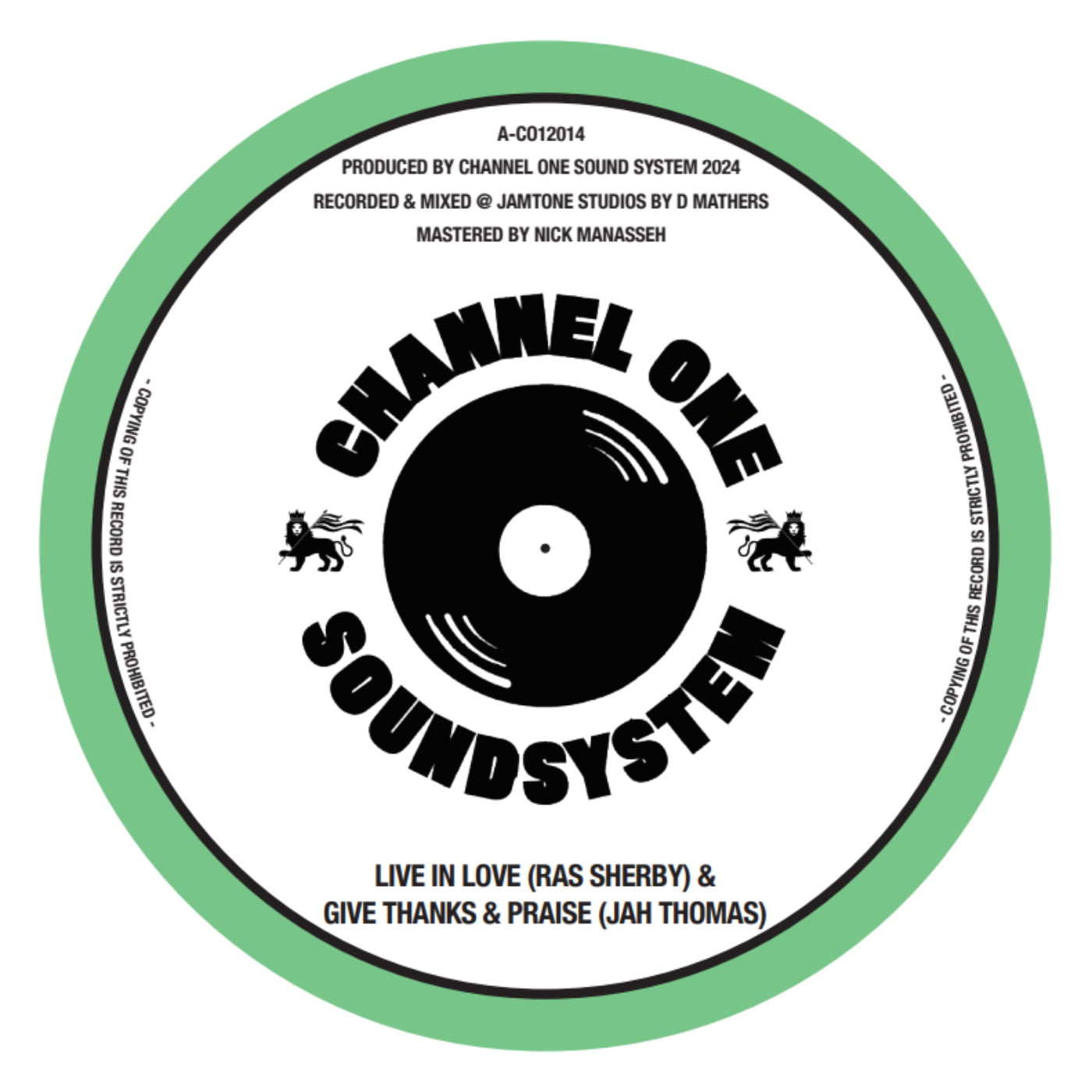 Ras Sherby, Jah Thomas & Channel One - Live in Love (12")