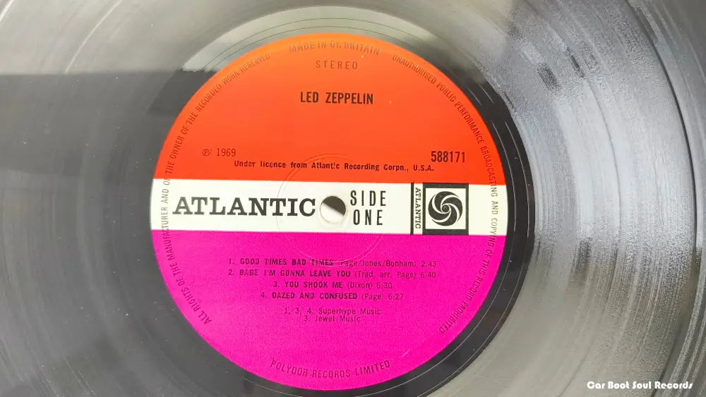 Led Zeppelin - Led Zeppelin (LP Album M/Print Tur) UK 1969 VG+ LP