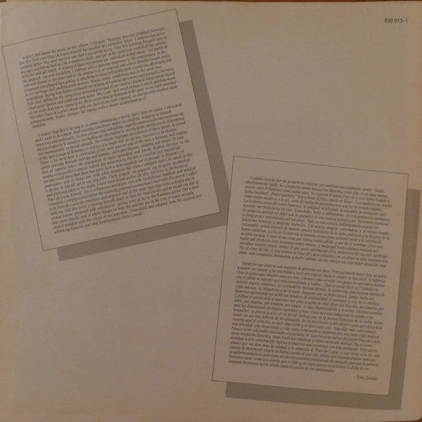 Paco De Lucia* : Siroco (LP)
